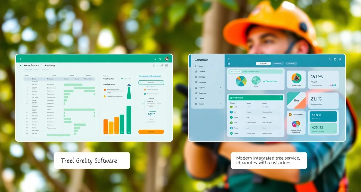 Tree service software comparison guide Comparison of Arborgold integrated platform versus QuickBooks accounting software for tree service business management.