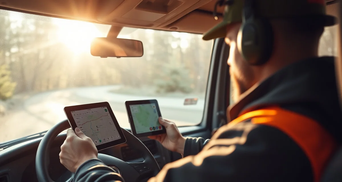 GPS crew tracking solution for small tree service companies Tree service crew using GPS tracking software on mobile device to manage small crew routes and locations efficiently