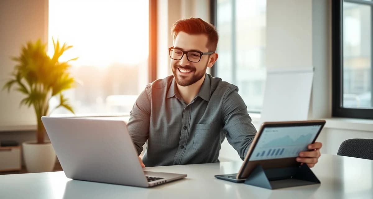 Jobber software evaluation for tree service companies Tree service business owner comparing Jobber software features and reviews on laptop for stump removal operations management