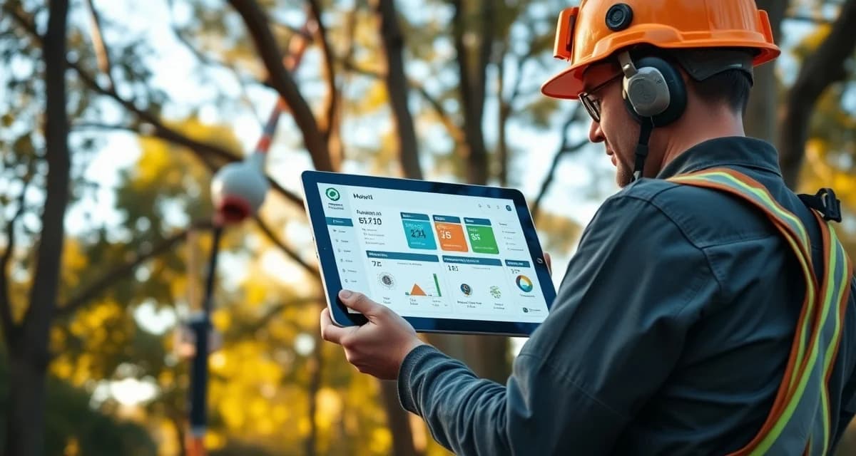 Specialized arborist software dashboard interface Tree removal software comparison showing job management dashboard designed for arborist workflow requirements and species identification.