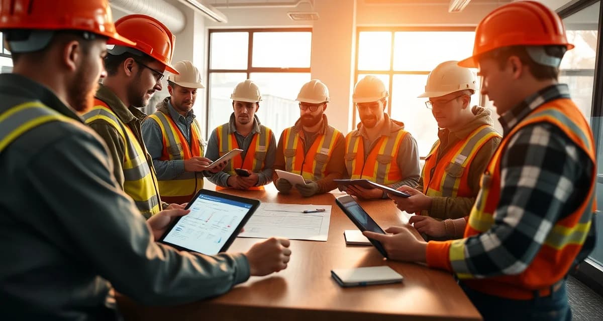 Safety compliance coordination for large tree companies Enterprise tree service safety compliance management team reviewing digital safety checklists and certifications on compliance software platform