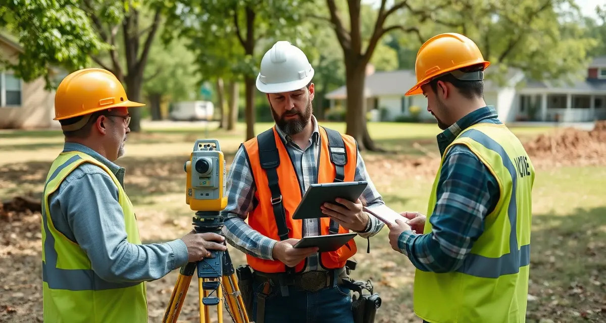 Professional lot clearing volume estimation and pricing Tree service professional using volume estimating methods to price a residential lot clearing job accurately