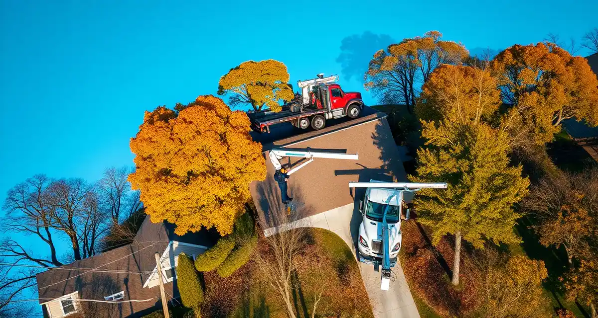 Seasonal tree service operations in the Midwest Tree service crew managing peak season operations with specialized software for Midwest business management