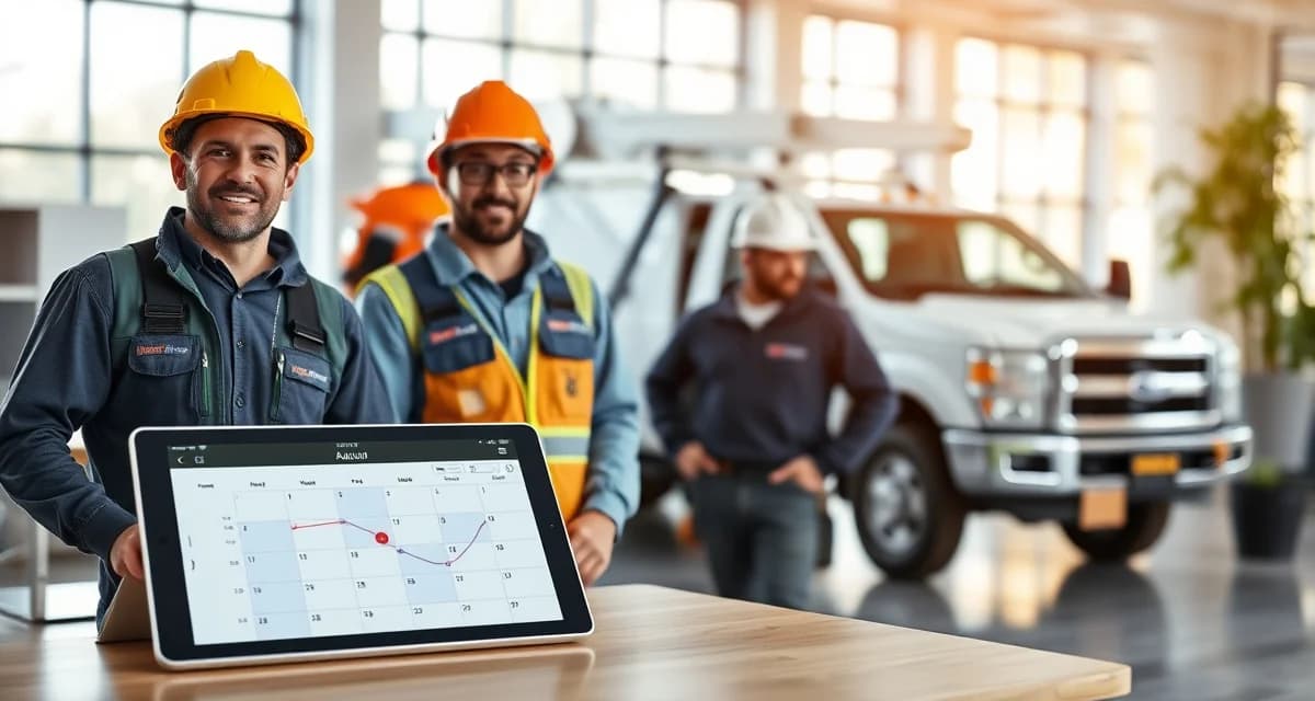 Automated appointment reminder system for tree service businesses Tree service scheduling system showing SMS reminders to reduce appointment no-shows and increase crew productivity.