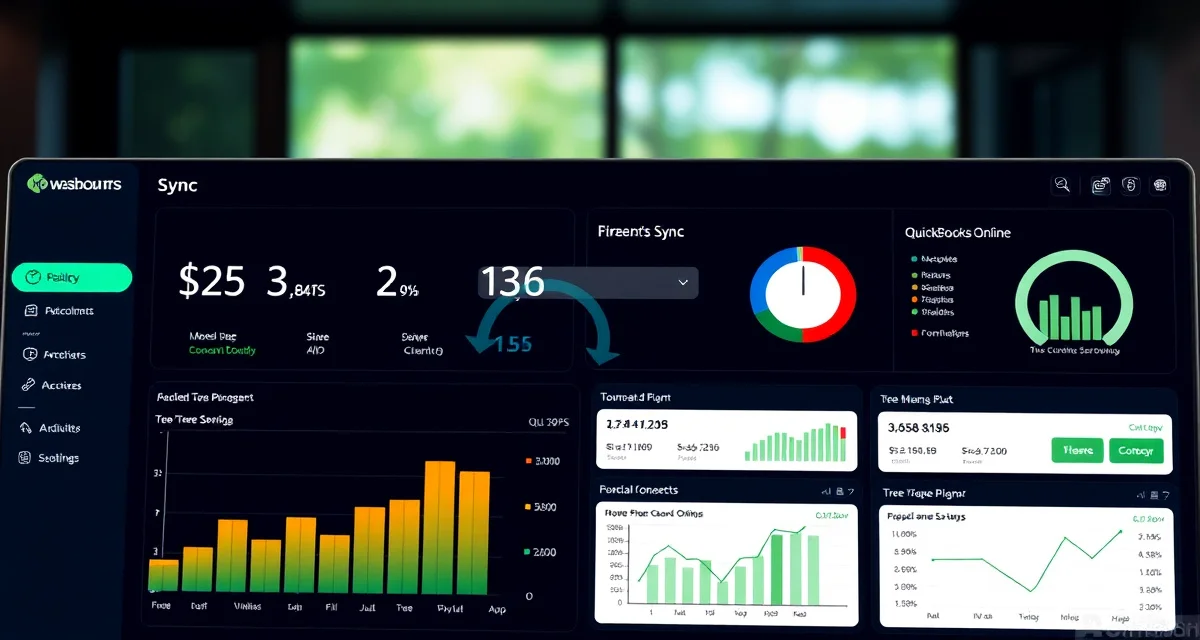 Native QuickBooks integration for tree service accounting StumpIQ QuickBooks Online integration dashboard showing automated invoice and payment syncing for tree service businesses