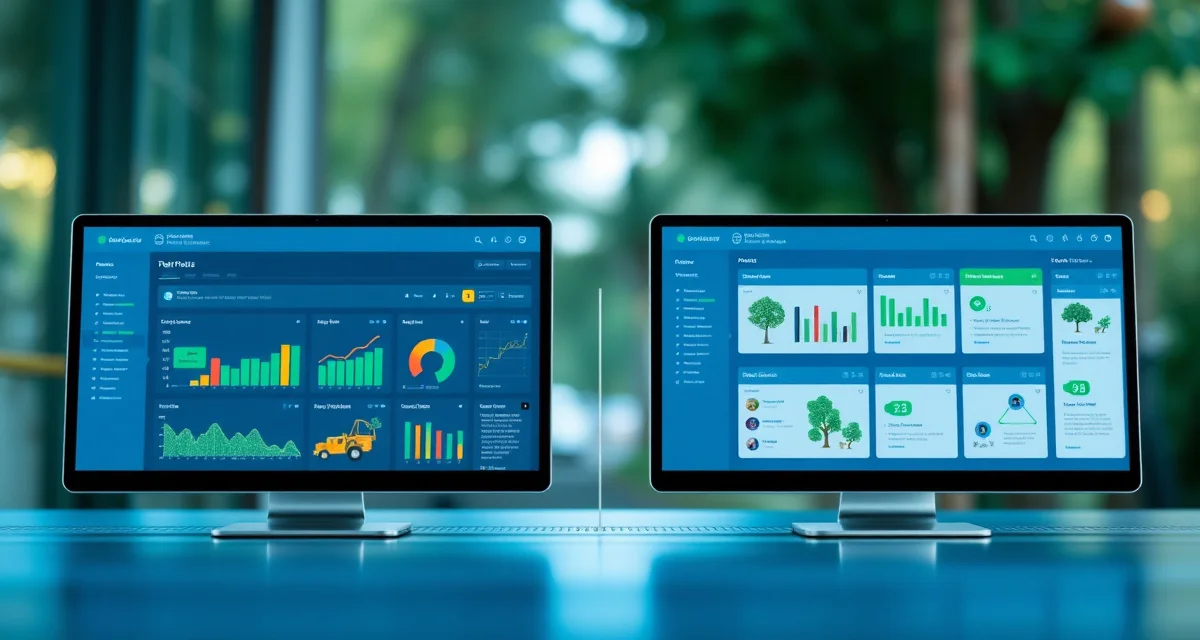 Tree software platform comparison guide Side-by-side comparison of StumpIQ and Aspire tree service management software platforms showing key features and pricing differences