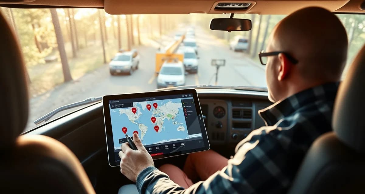 Live GPS crew tracking dashboard for tree service management Tree service manager using GPS dispatch software to track crew locations and job status updates in real-time