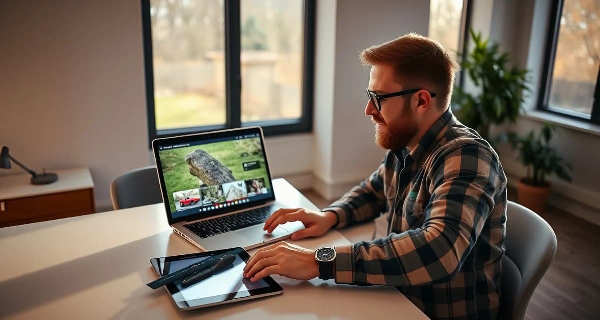 Automated tree service estimate generation reducing manual quote time Tree service estimator using StumpIQ software to generate automated quotes from property photos and measurements on laptop