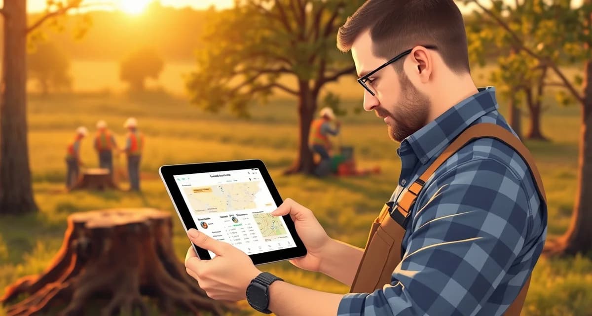 StumpIQ GPS dispatch management for Kansas tree service Tree service software interface with GPS dispatch and AI quoting tools designed for Kansas stump removal companies